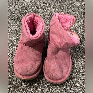 Pink Uggs with snap .